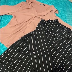 TWO Shein tops. XS. LIKE NEW!